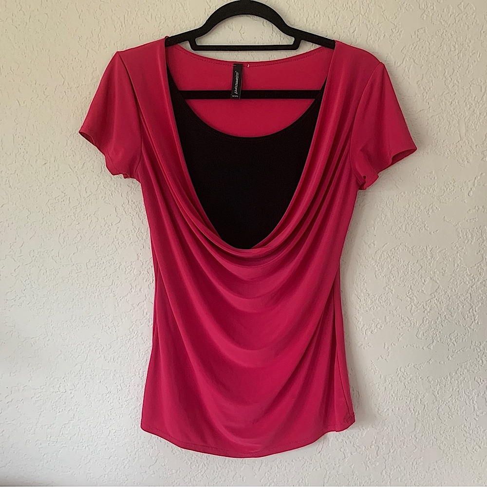 Pink and black stretch top by Jasonmaxwell